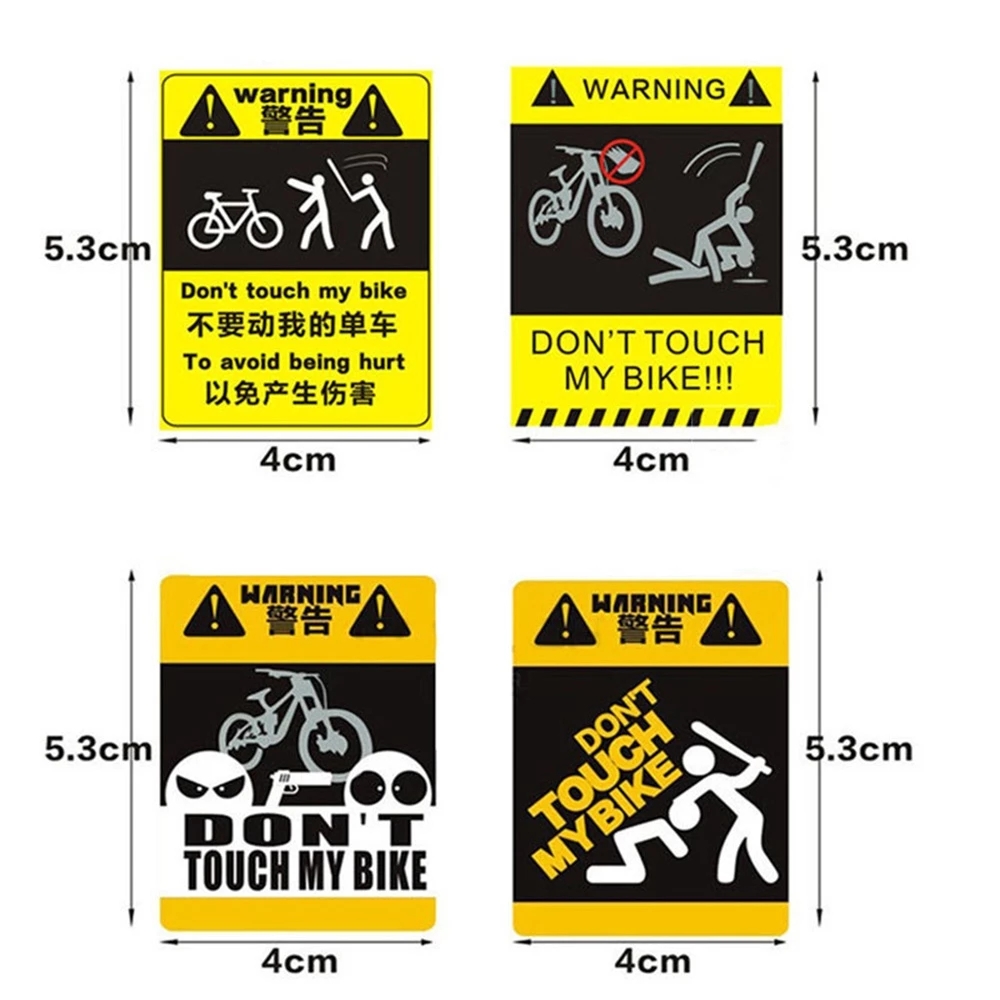 Đề Can Cảnh Báo DONT TOUCH MY BIKE Chống Thấm Nước Trang Trí Xe Đạp