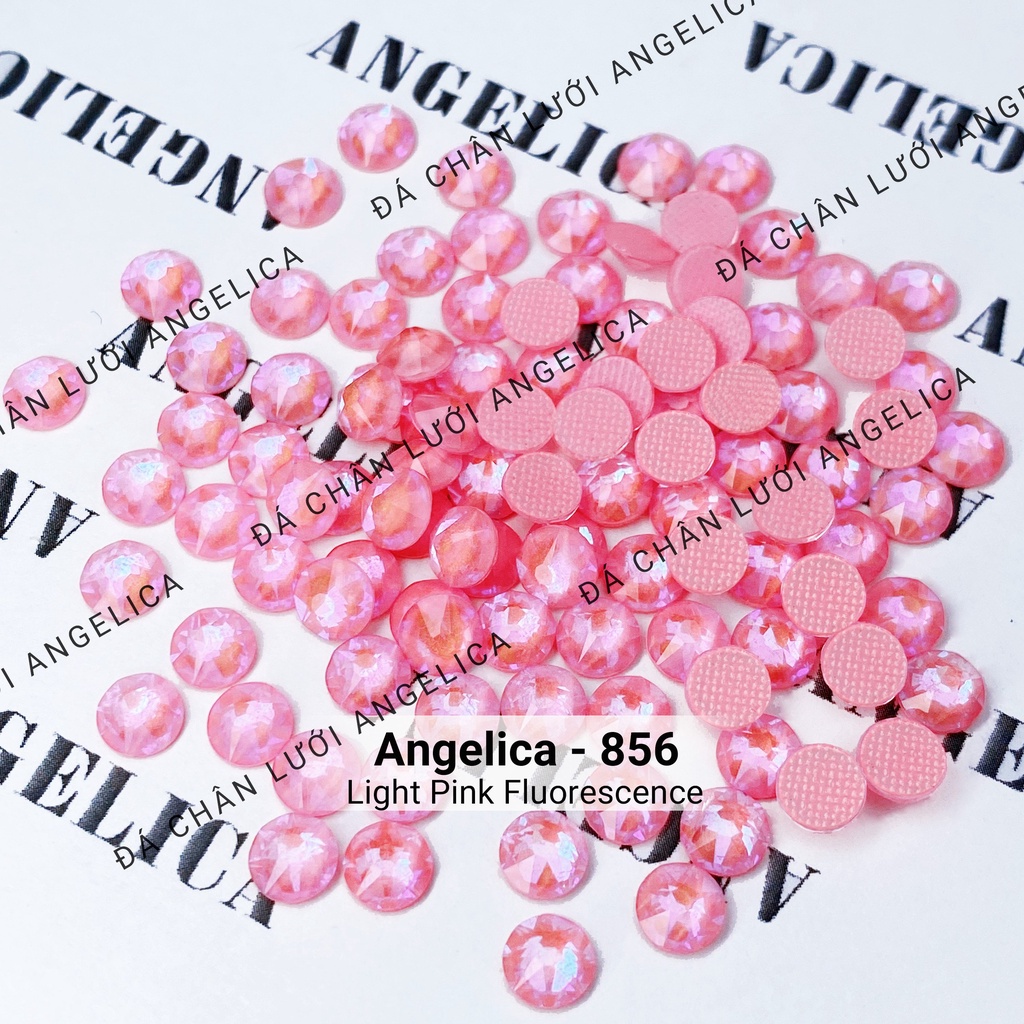 Đá Nail Chân Lưới 16 Khía Padparadscha Ab Đính Trang Trí Móng ANGELICA 856