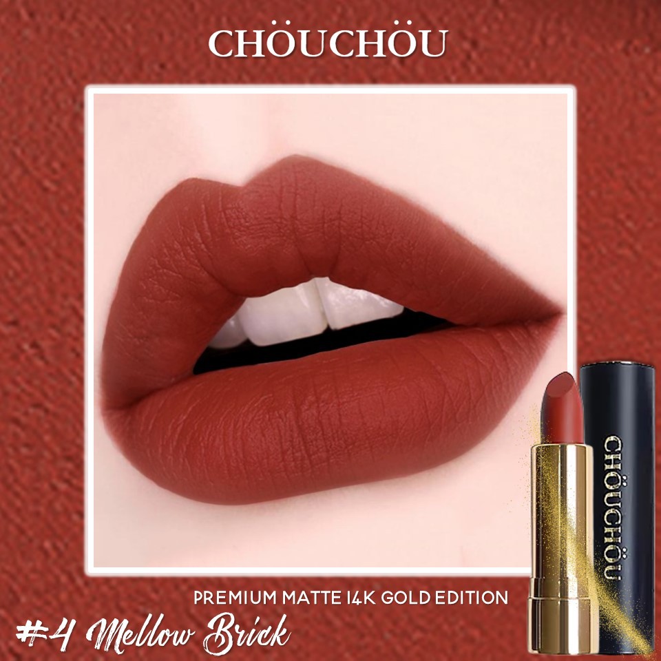 Son Thỏi Lì Chou Chou Premium Matte 14k Gold Edition