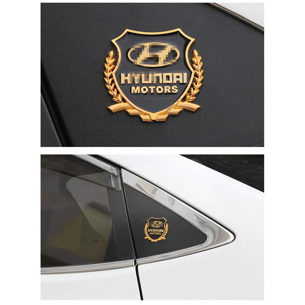 Bộ 02 Logo Bông lúa Hyundai