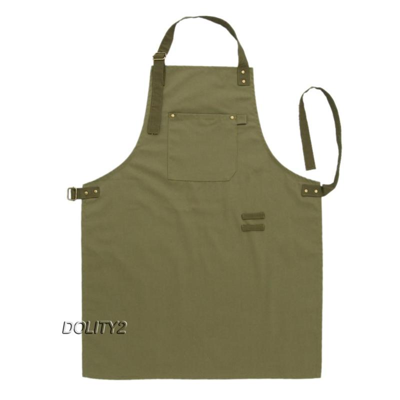 [Dolity2] Tạp Dề Vải Canvas Có Dây Đeo Điều Chỉnh Được Chuyên Nghiệp