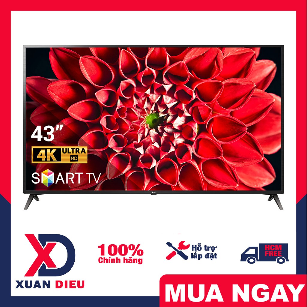 Smart Tivi LG 4K 43 inch 43UN7190PTA - Tính năngHDR ,Youtube.bảo hành 2 năm.Giao miễn phí HCM,giao trong ngày