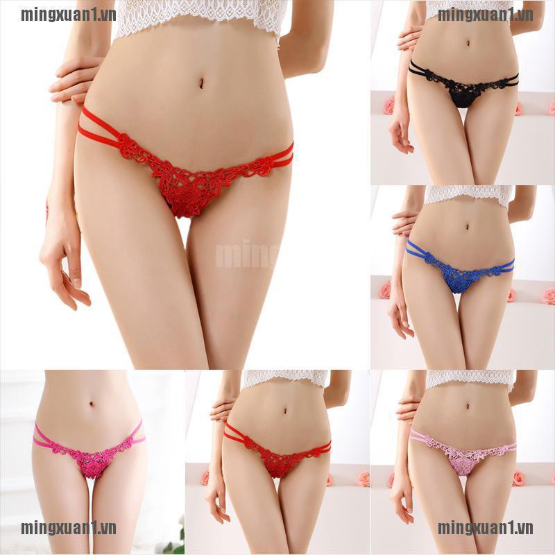 MINON Women Underwear Lingerie G String Lace Thong Seamless Briefs Panties Hollow Out VN