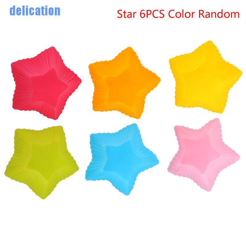 Sự xung đột✿ 6 Khuôn Làm Bánh Cupcake Bằng Silicone