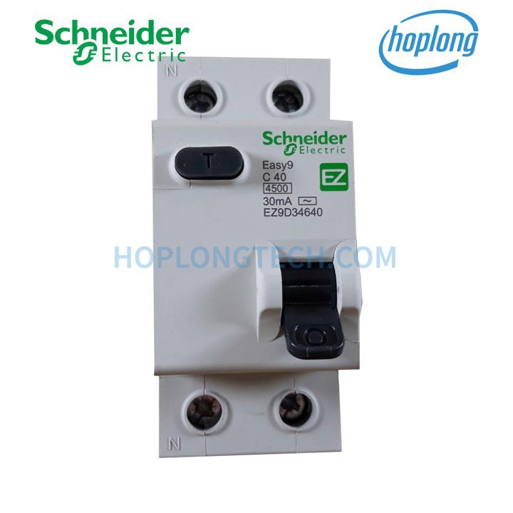 [CHÍNH HÃNG] EZ9D34640 Cầu dao tự động bảo vệ RCBO 1P+N pha 40A dòng rò 30mA Easy9 Schneider