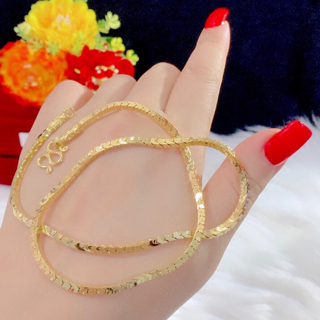 Dây chuyền mẫu mới 2020 mạ vàng 18 cực sang trọng