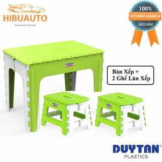 Lô Bàn Xếp Tiện Lợi Duy Tân và Hai Ghế Lùn Xếp Nhỏ Gọn Duy Tân