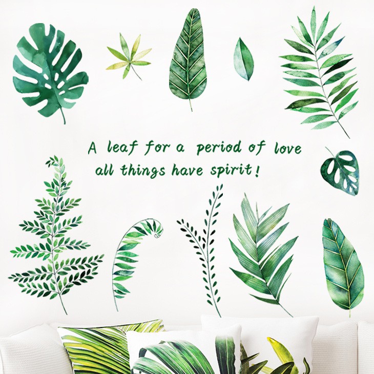 Miếng Dán Tường Trang Trí Hình Hoa Lá Xinh Xắn 50*80cm | BigBuy360 - bigbuy360.vn