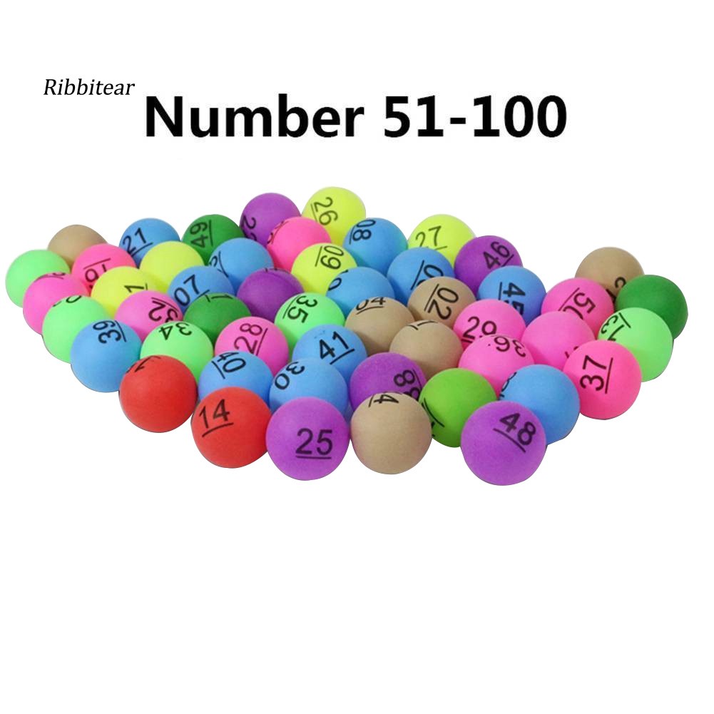 Set 50 Quả Bóng Xổ Số 1-200 Nhiều Màu Sắc Cho Chơi Game