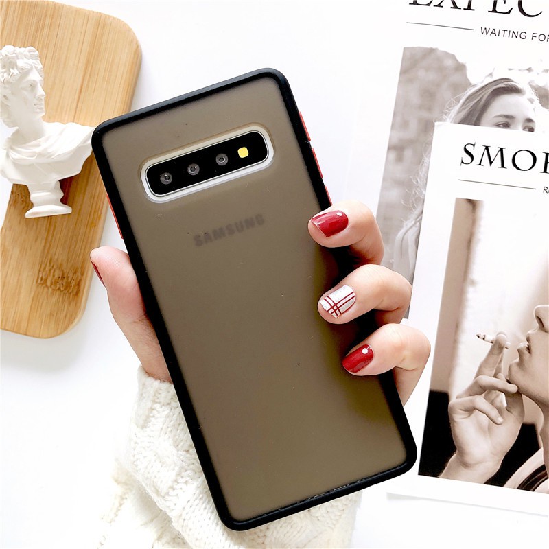Ốp điện thoại mềm bề mặt nhám chống sốc cho Samsung Galaxy S20 S21 FE S22 Ultra Plus