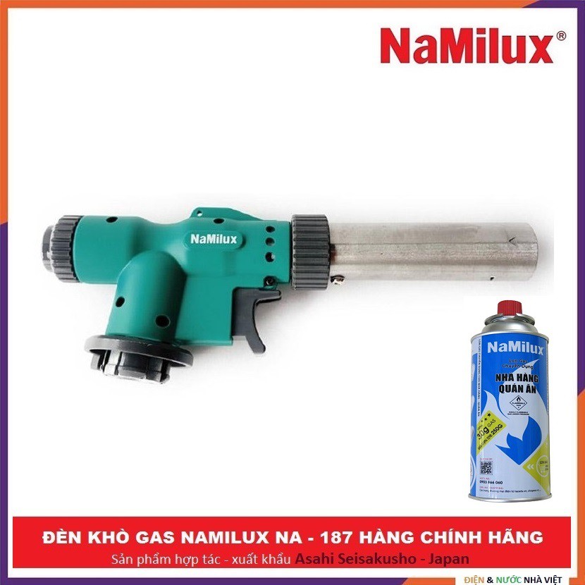 ĐÈN KHÒ NAMILUX NA-187 TẶNG KÈM BÌNH GAS MINI ( THÁO LẮP DỄ DÀNG, NHANH CHÓNG, AN TOÀN )
