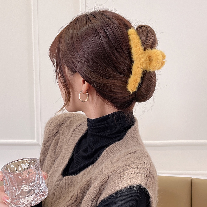 Kẹp Tóc Phủ Lông Màu Kẹo Ngọt Thời Trang Cho Nữ