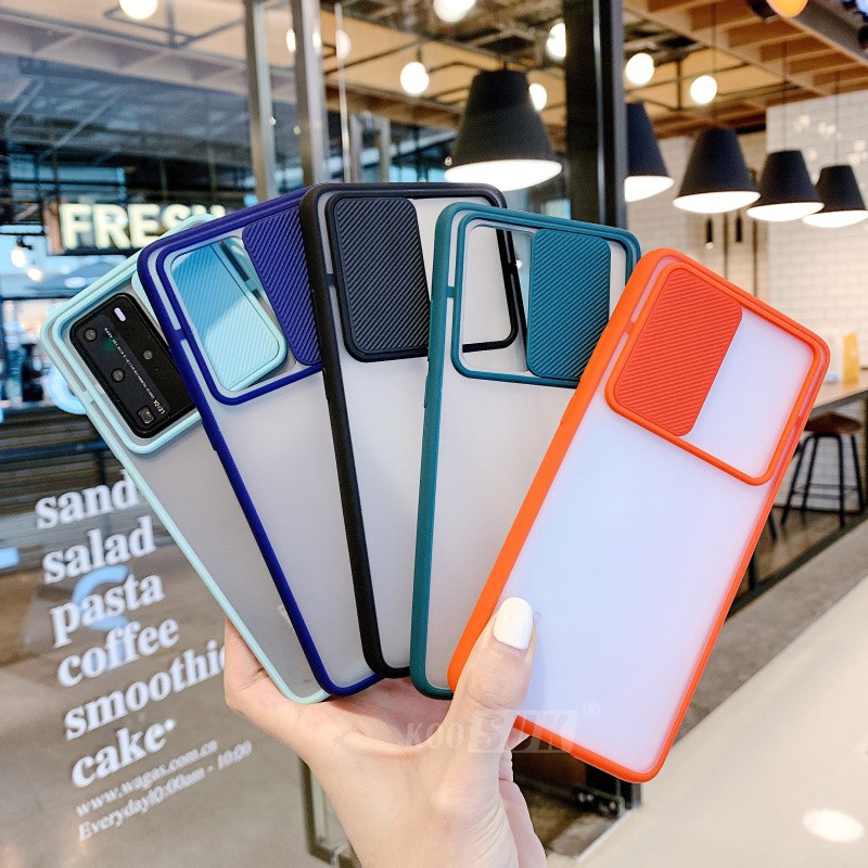 Ốp Điện Thoại Cứng Koosuk Cho Xiaomi Redmi Note 10 Pro Max 10S Màu Trong Mờ Có Nắp Trượt Bảo Vệ Camera