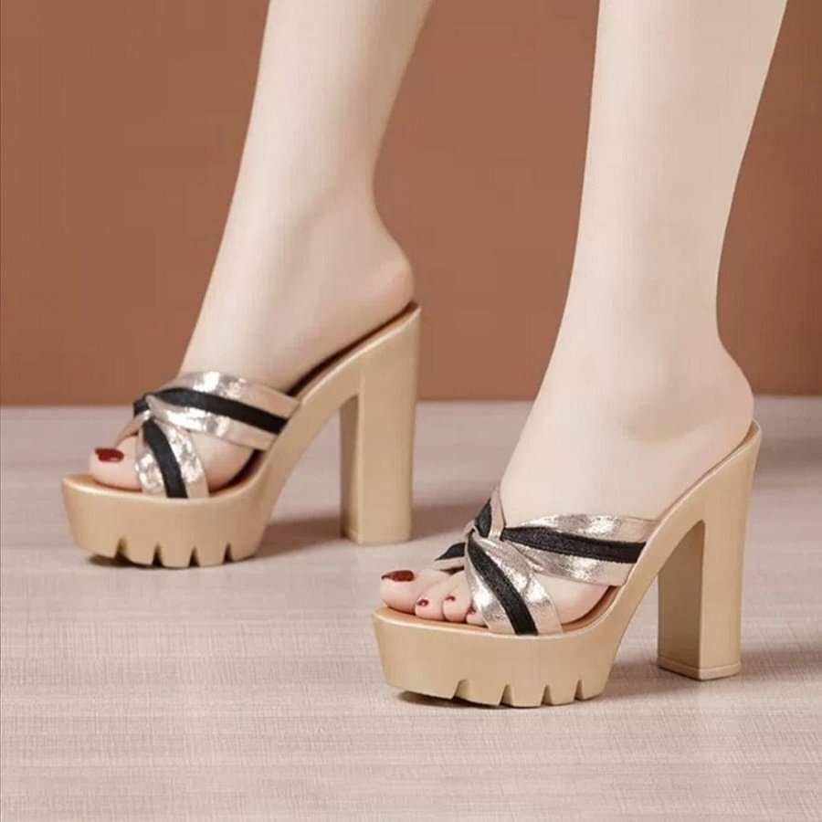 Dép cg đế khứa quai chéo sọc 9p