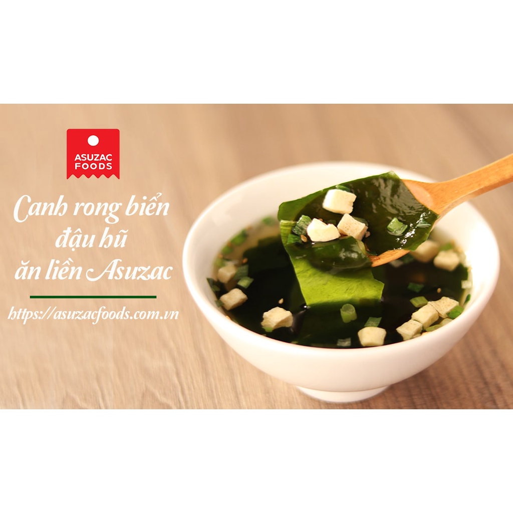 Hộp 10 Gói Canh Rong Biển Tôm Asuzac 40g (4g x 10 gói) Dinh Dưỡng Cao - Asuzac Wakame Soup - LAI'S STORE
