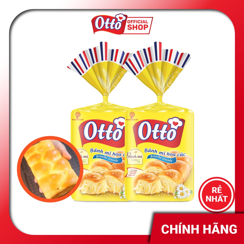 [RẺ VÔ ĐỊCH] CHÍNH HÃNG Combo 2 Bịch Bánh mì Hoa Cúc Otto - Otto Brioche Tressée 300g