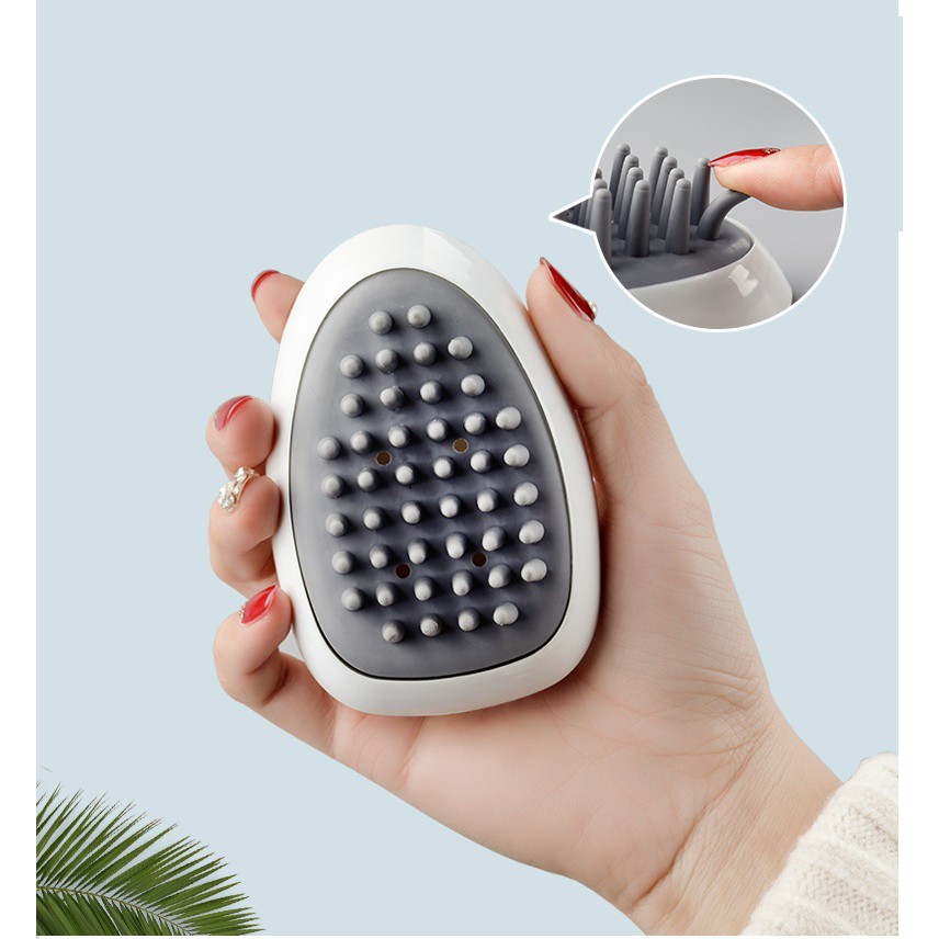 Lược, bàn chải Gội Đầu Massage Silicon, sạch gàu