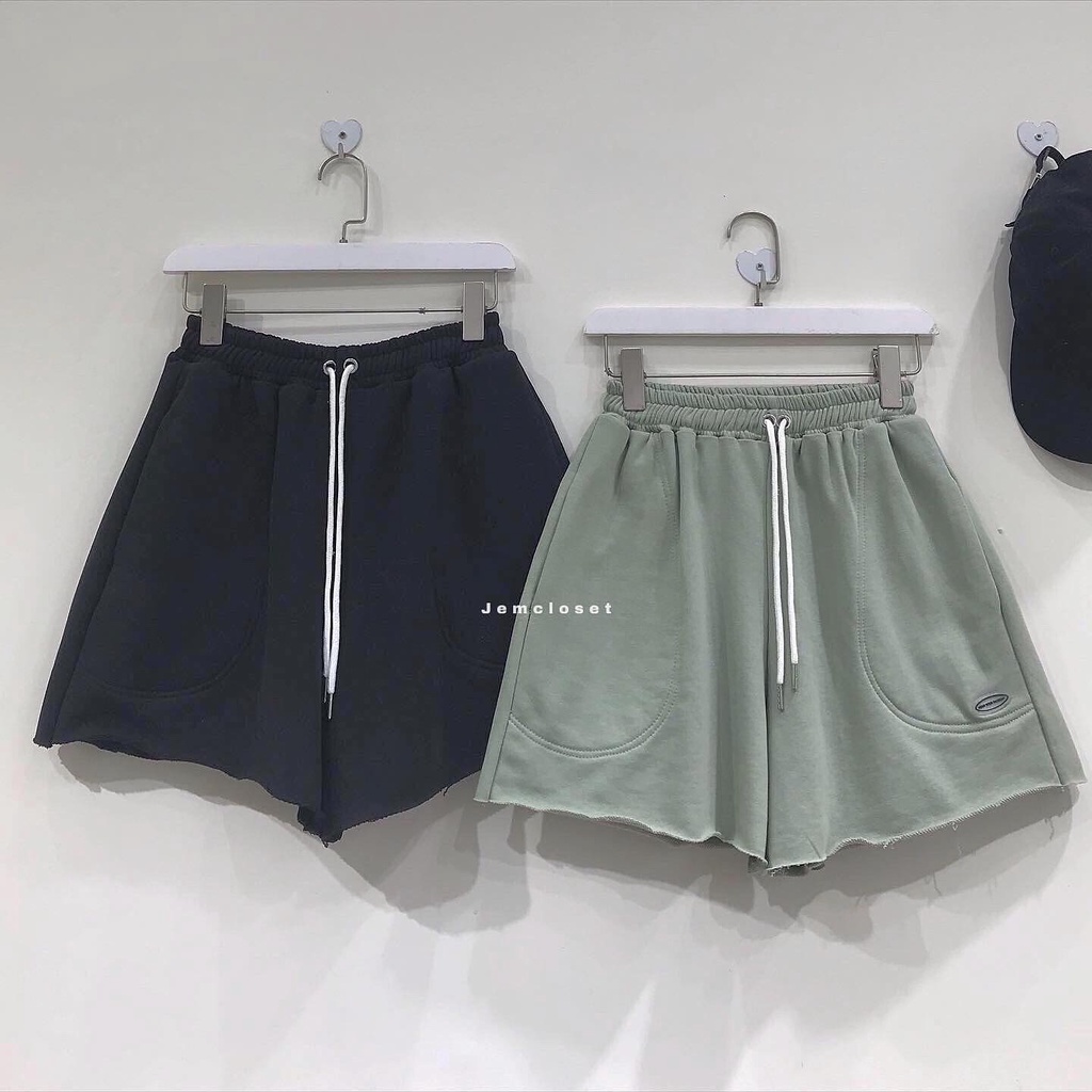 Quần Đùi Nữ Ống Rộng JEM CLOSET Chất Vải Chân Cua Quần Short Nữ Ống Rộng IKIN Eo Co Giãn Có Túi Nhiều Màu Mặc Ở Nhà 2773