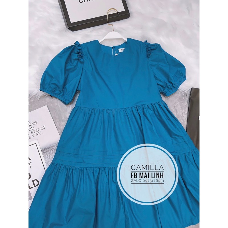 ⚡️BÁN SỈ⚡️Đầm xanh xoè 3 tầng có bèo vai | BigBuy360 - bigbuy360.vn