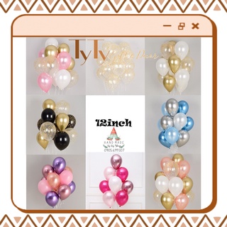 Set 20 Bong Bóng Mix Sẵn Theo Tone Màu Trang Trí Sinh Nhật Cho Bé