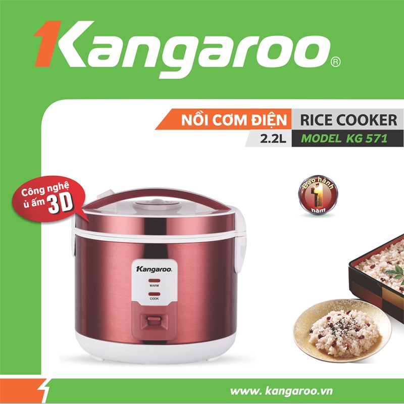 Thanh lý Nồi cơm điện 2,2 lít Kangaroo KG571