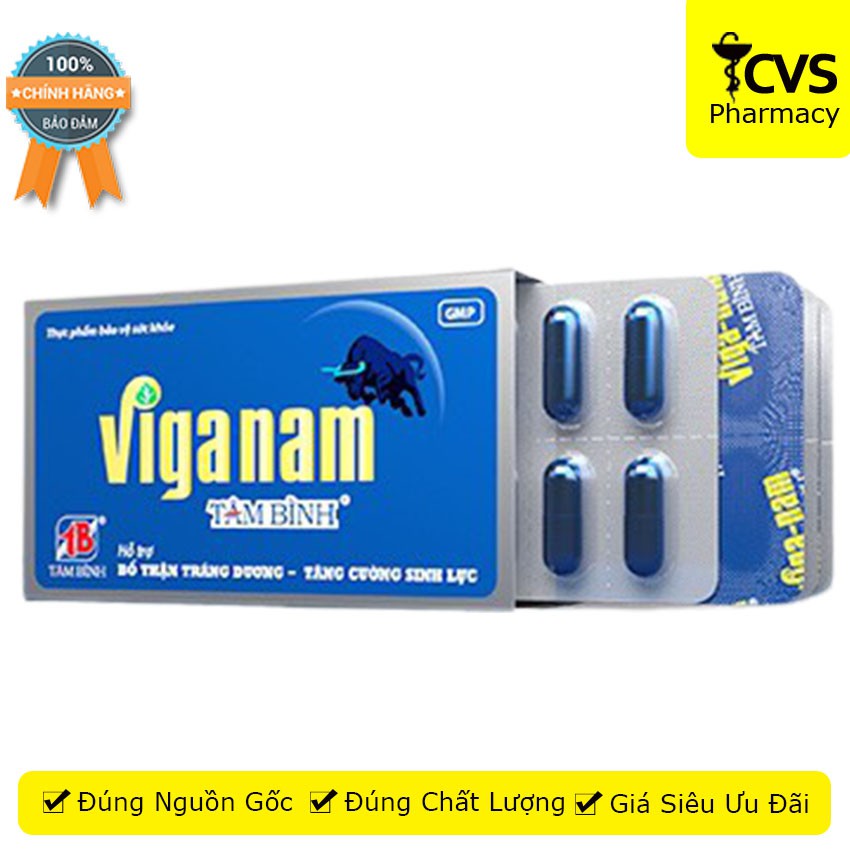Viganam Tâm Bình 30v hỗ trợ đại bổ nguyên khí &amp; nâng cao sức khỏe - Cvspharmacy