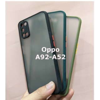 Ốp lưng nhám viền màu chống vân OPPO A52/ A92