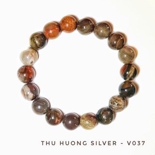 Vòng phong thủy gỗ hóa thạch V037b