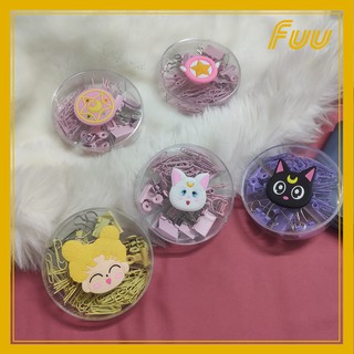 Hộp 4 loại kẹp ghim Sakura Thủ Lĩnh Thẻ Bài, Thủy Thủ Mặt Trăng (Cardcaptor Sakura/Sailor Moon) mẫu 1