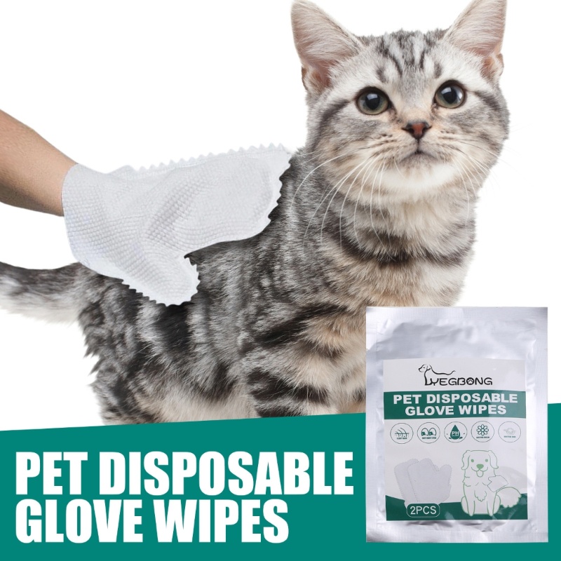 Lucky Set 2 Găng Tay Khử Mùi Vệ Sinh Toàn Thân Dùng Một Lần Cho Chó Và Mèo