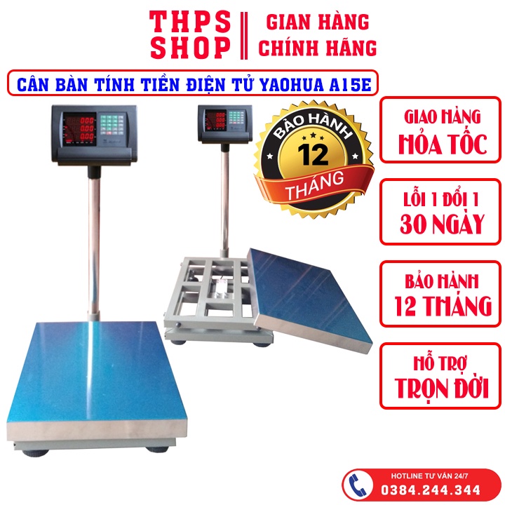 [HÀNG NHẬP KHẨU] CÂN BÀN ĐIỆN TỬ TÍNH TIỀN HOẶC ĐẾM SỐ LƯỢNG YAOHUA A15E 30/60/100KG - BÀN CÂN 30X40CM