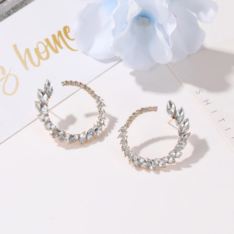 Đôi Khuyên Tai Đính Đá Thời Trang Cho Nữ