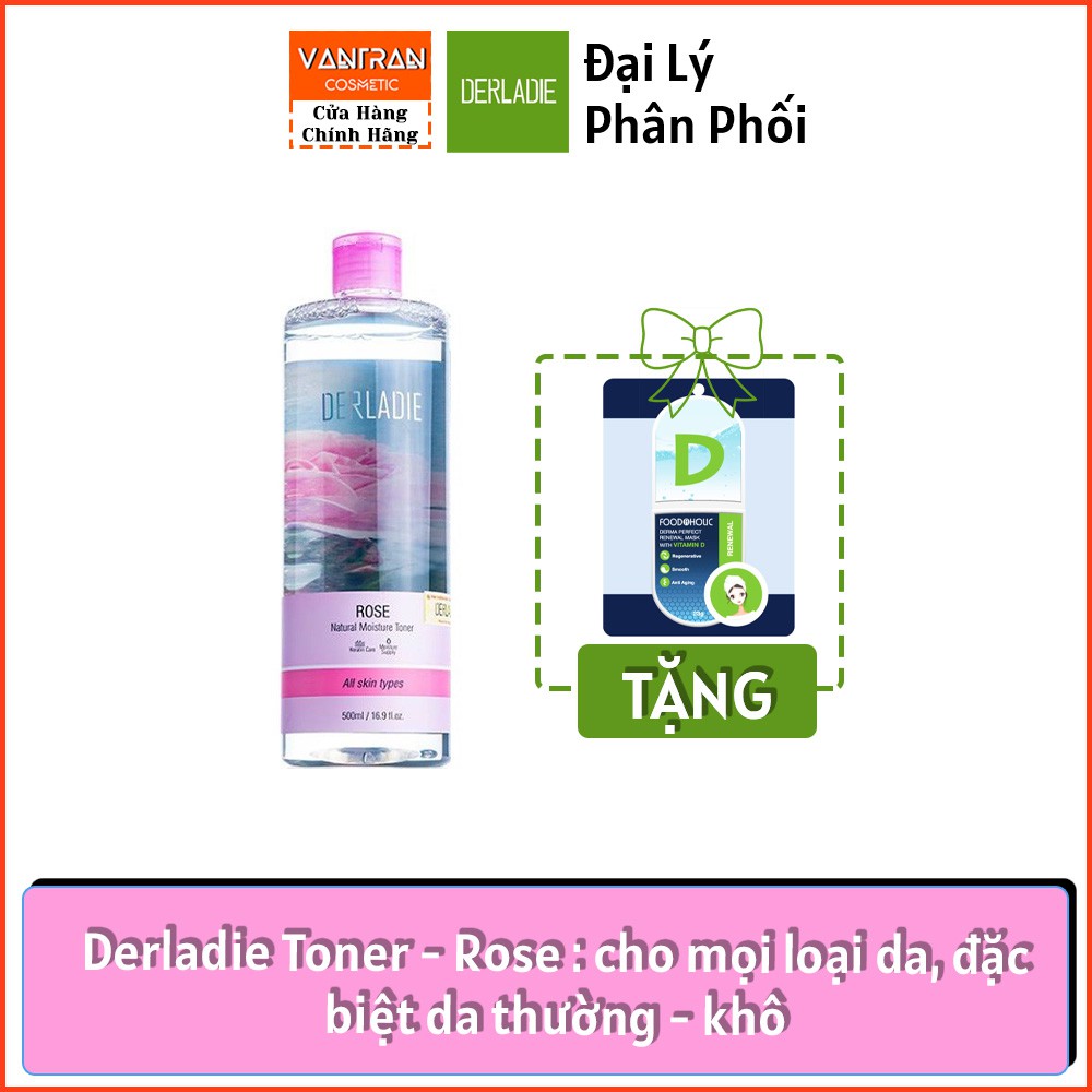 Nước Hoa Hồng Dưỡng Ẩm, Dịu Nhẹ Chiết Xuất Cây Phỉ Derladie Natural Witch Hazel Toner 500ml | BigBuy360 - bigbuy360.vn