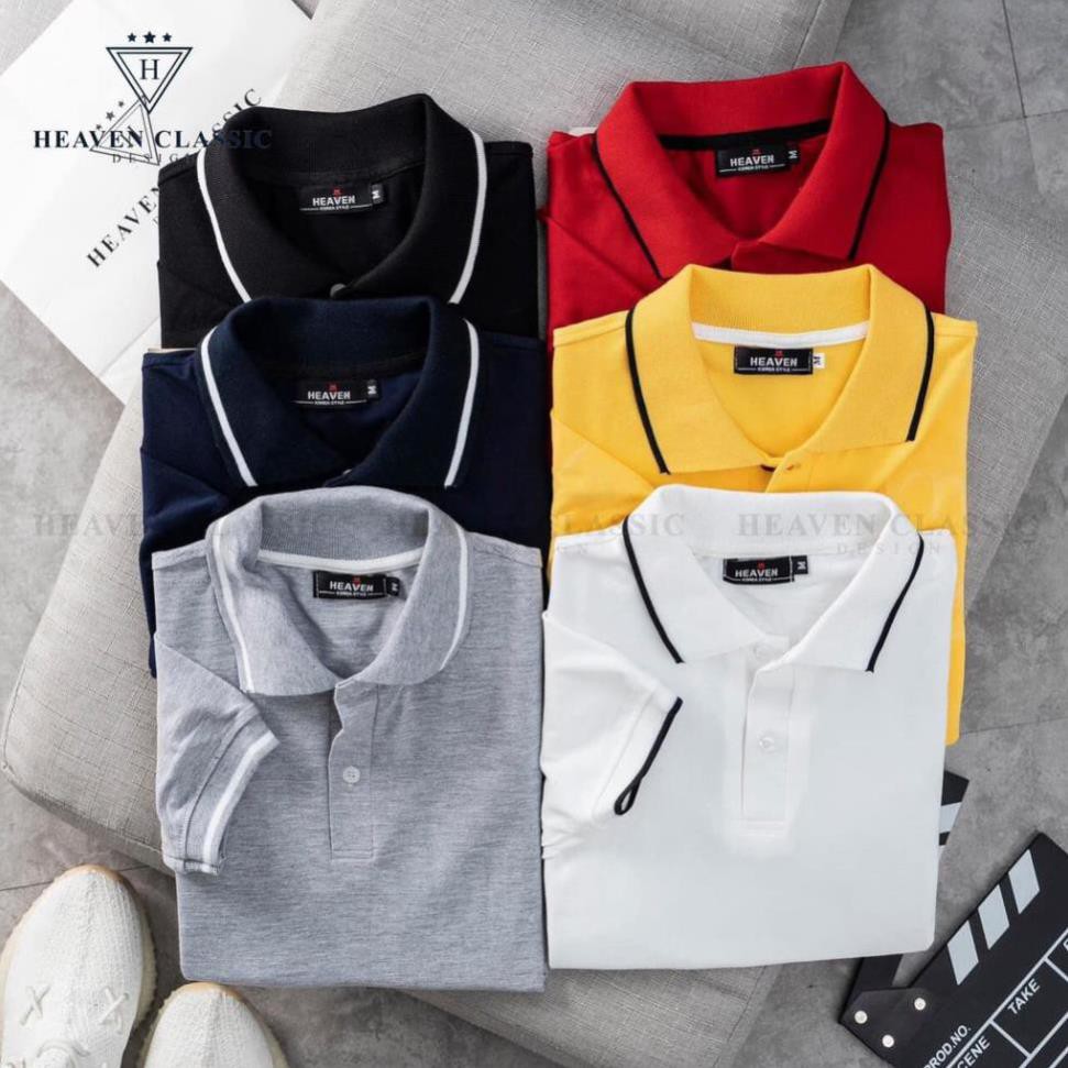 Áo thun nam cộc tay, Áo phông polo có viền cao cấp phù hợp cả nam và nữ phối viền dày dặn | Thời trang nam nữ ྇ ྇ ea