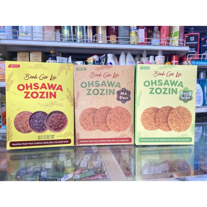 Bánh gạo lức Zozin Truyền Thống/Mè Đen/Rong Biển hộp 125g