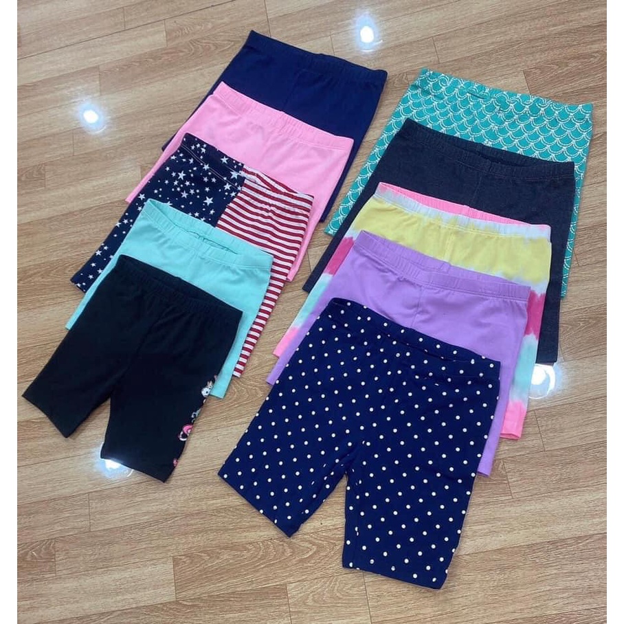 Quần legging đùi cotton bé gái