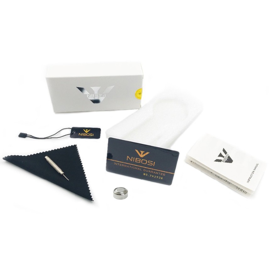 Đồng hồ nam dây thép đặc 6 kim Nibosi 2313 (fullbox)