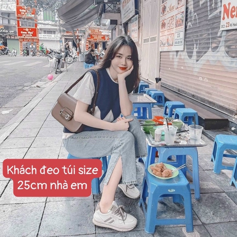 Túi HỒ NGỌC HÀ QUẢNG CHÂU DA TRƠN size 21cm -25cm (Ko hộp)