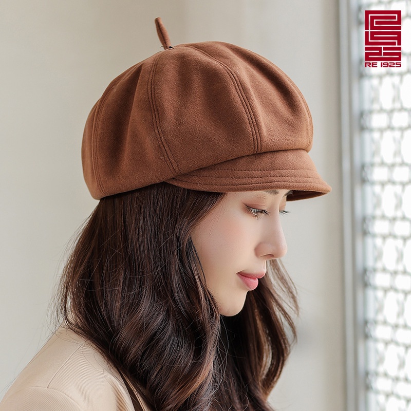 Mũ nồi - nón Beret nữ họa tiết trơn Re1925 Studio BR02