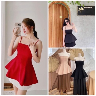 Áo 2 Dây PepLum 3 màu (Xả Kho Kèm Ảnh Thật 100%)
