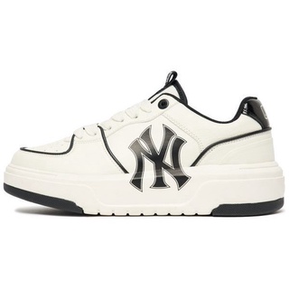 Giày Thể Thao MLB Chunky Liner New York Yankees White Black, Giày Sneaker Trắng Đen Tăng Chiều Cao Full Box Bill