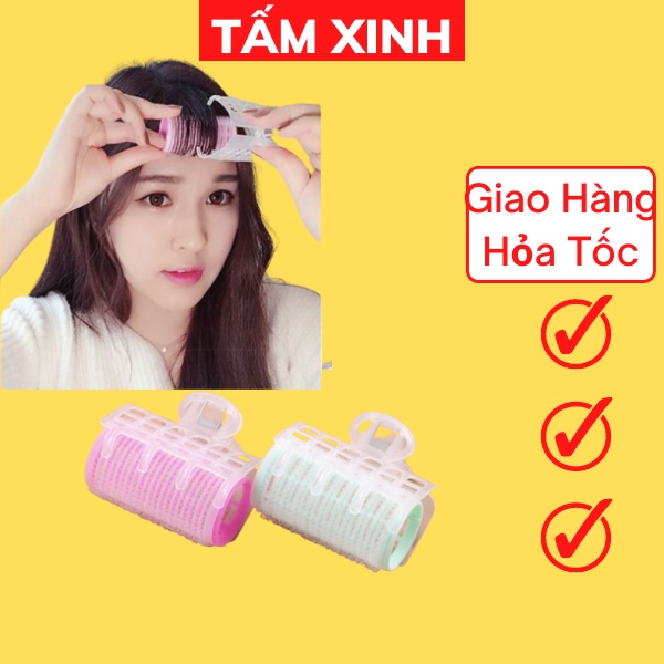 Lô cuốn tóc tự dính có kẹp chắc chắn hàng cao cấp