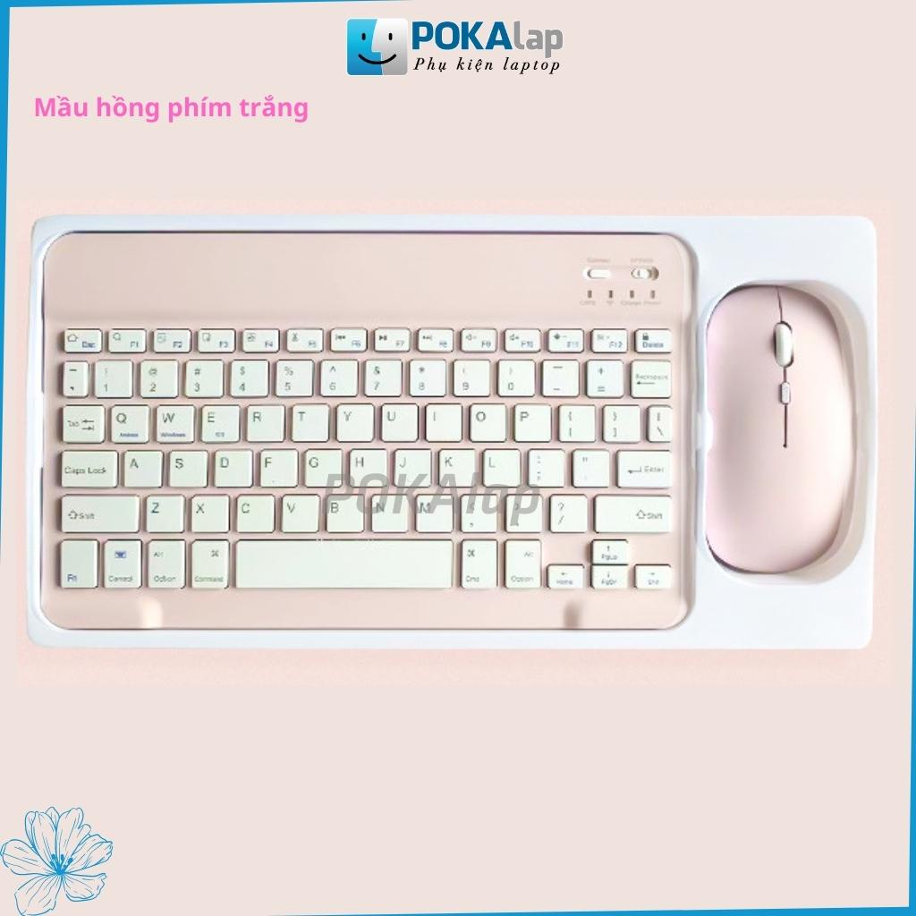 Bộ bàn phím và chuột máy tính bluetooth không dây POKA43 10 inch gọn nhẹ, tiện lợi – POKALAP