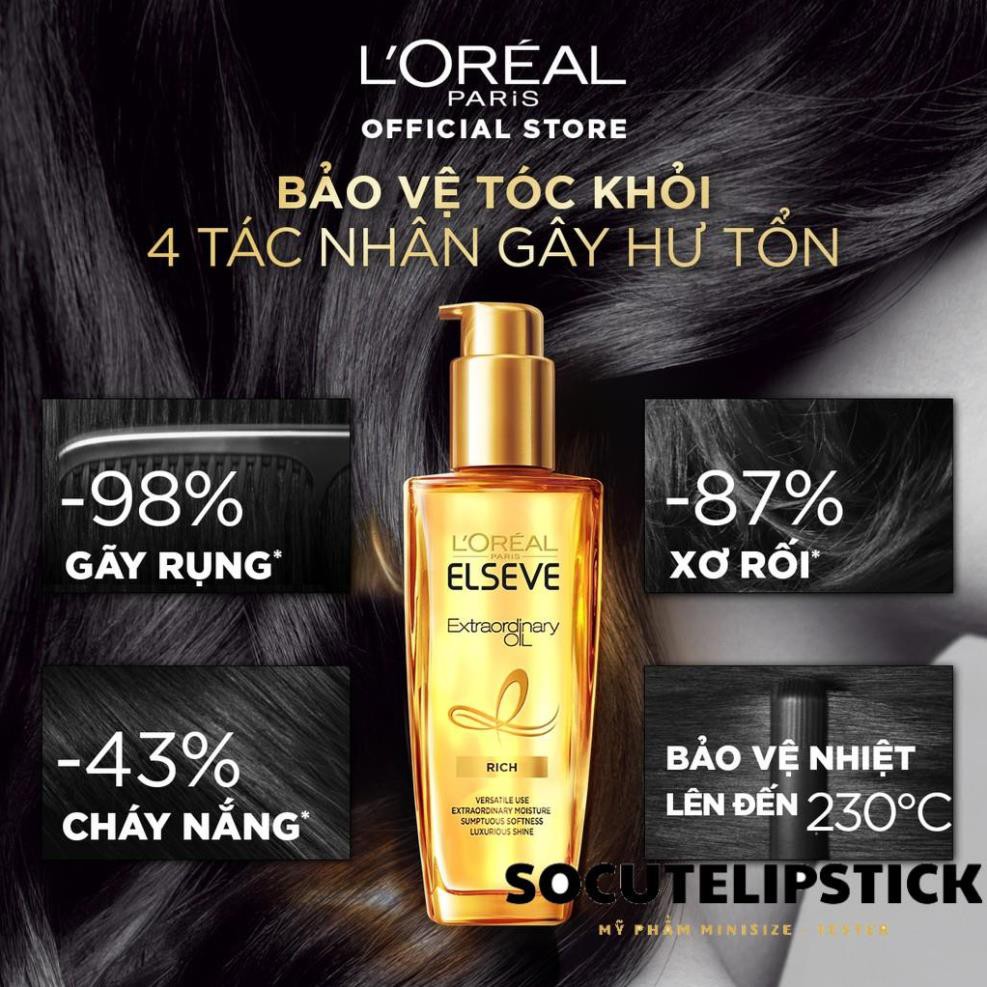 Dầu dưỡng chiết xuất tinh dầu hoa tự nhiên L'Oreal Paris Elseve Extraordinary Oil 100ml