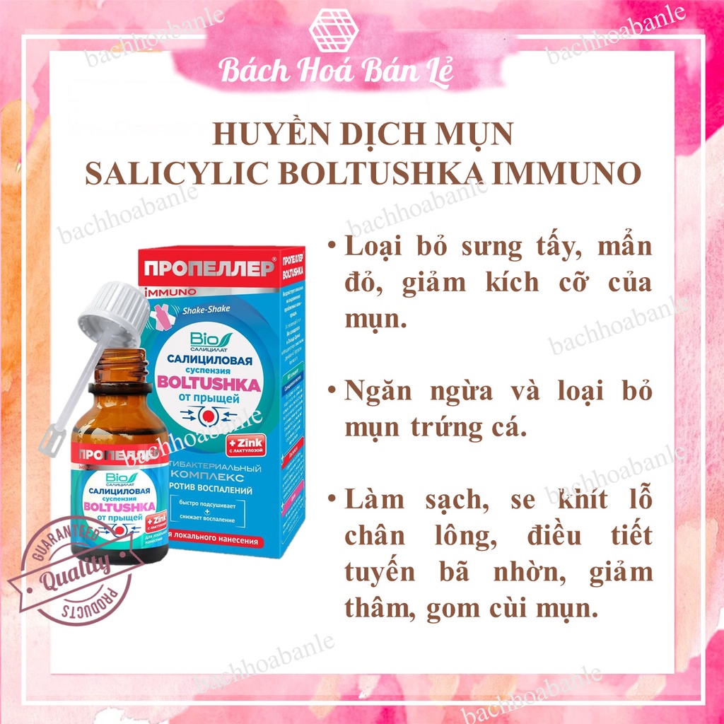 Huyền dịch mụn Salicylic BOLTUSHKA IMMUNO