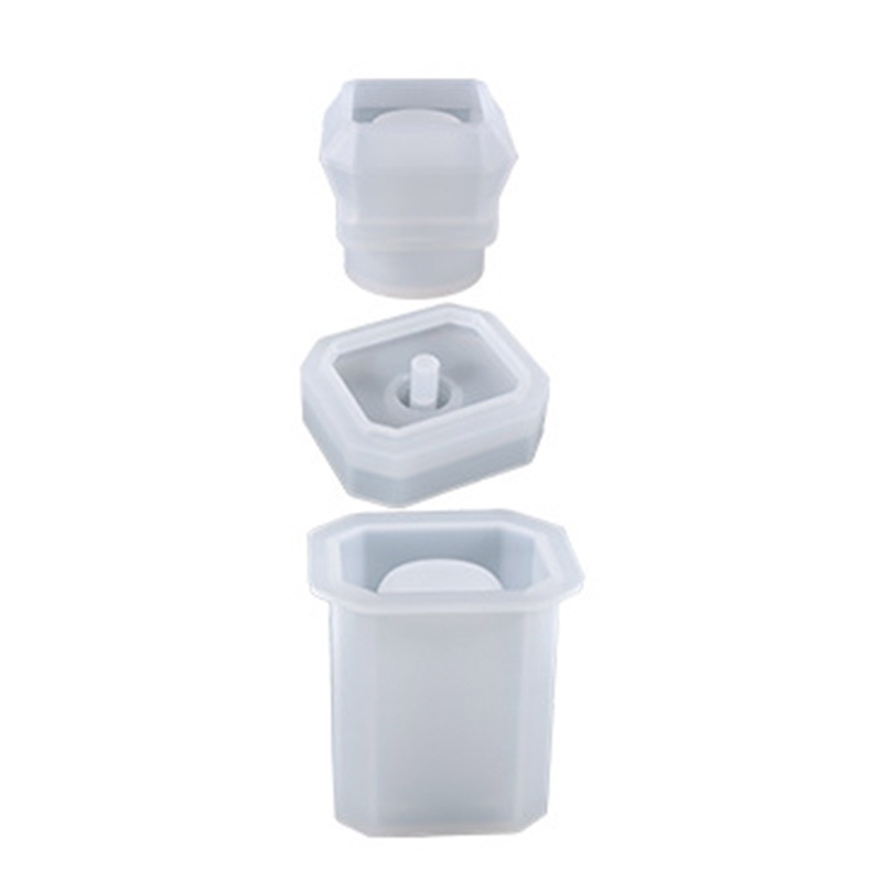 Khuôn Silicone Làm Chai Nhựa Resin Epoxy Có Nắp Đậy Tiện Dụng