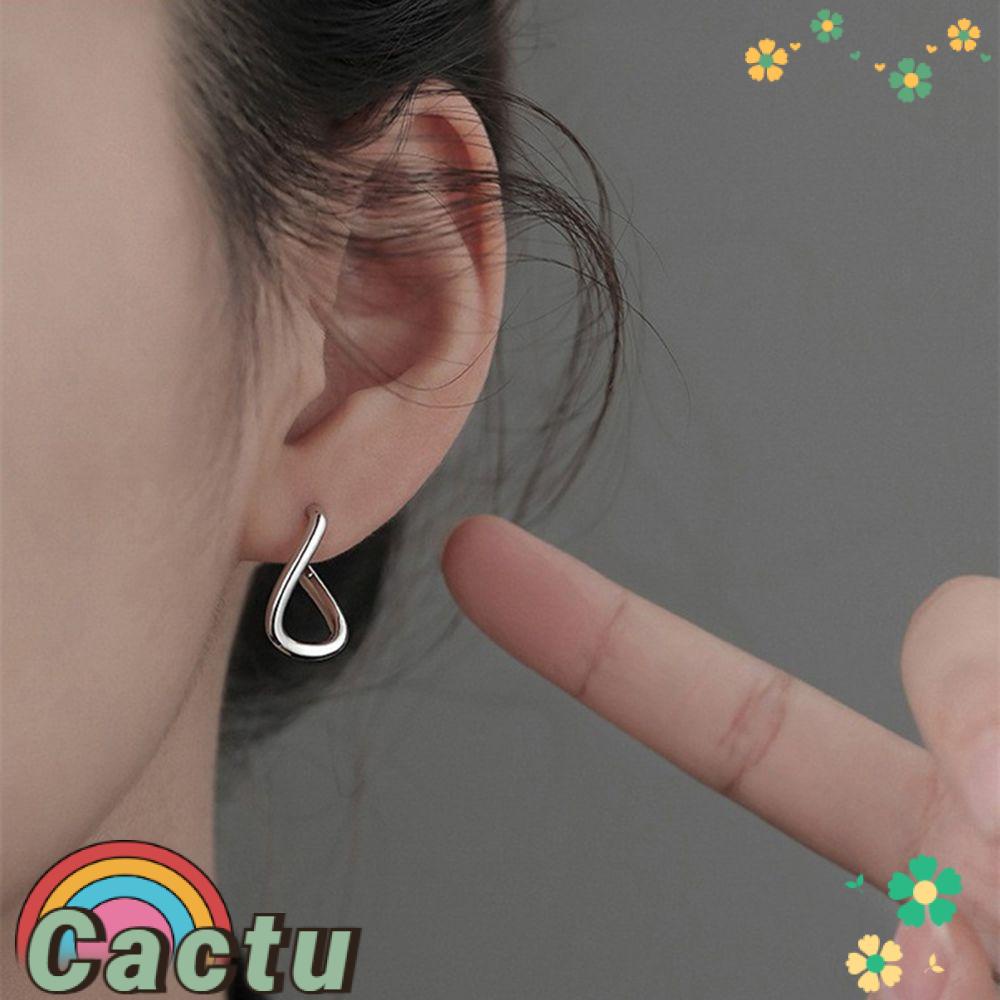 Khuyên Tai Dạng Vòng Trơn Tinh Tế Phong Cách Gothic Cho Nữ