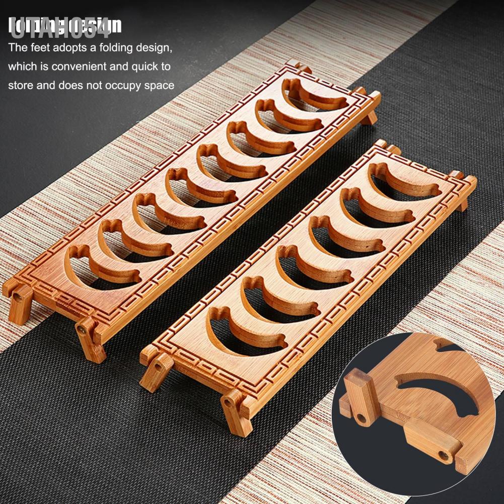 Hàng HOT Giá đỡ tách trà bằng tre【Utah054】