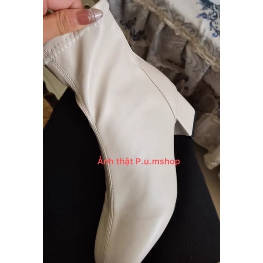 Giày Bốt Đế Vuông Khoá Sau Mã9933