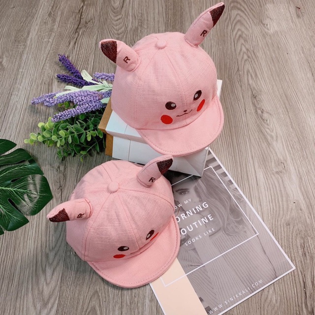 [YÊU CỰC] - Nón/mũ lưỡi trai in hình Pikachu ngộ nghĩnh siêu đáng yêu (6M-2Y)